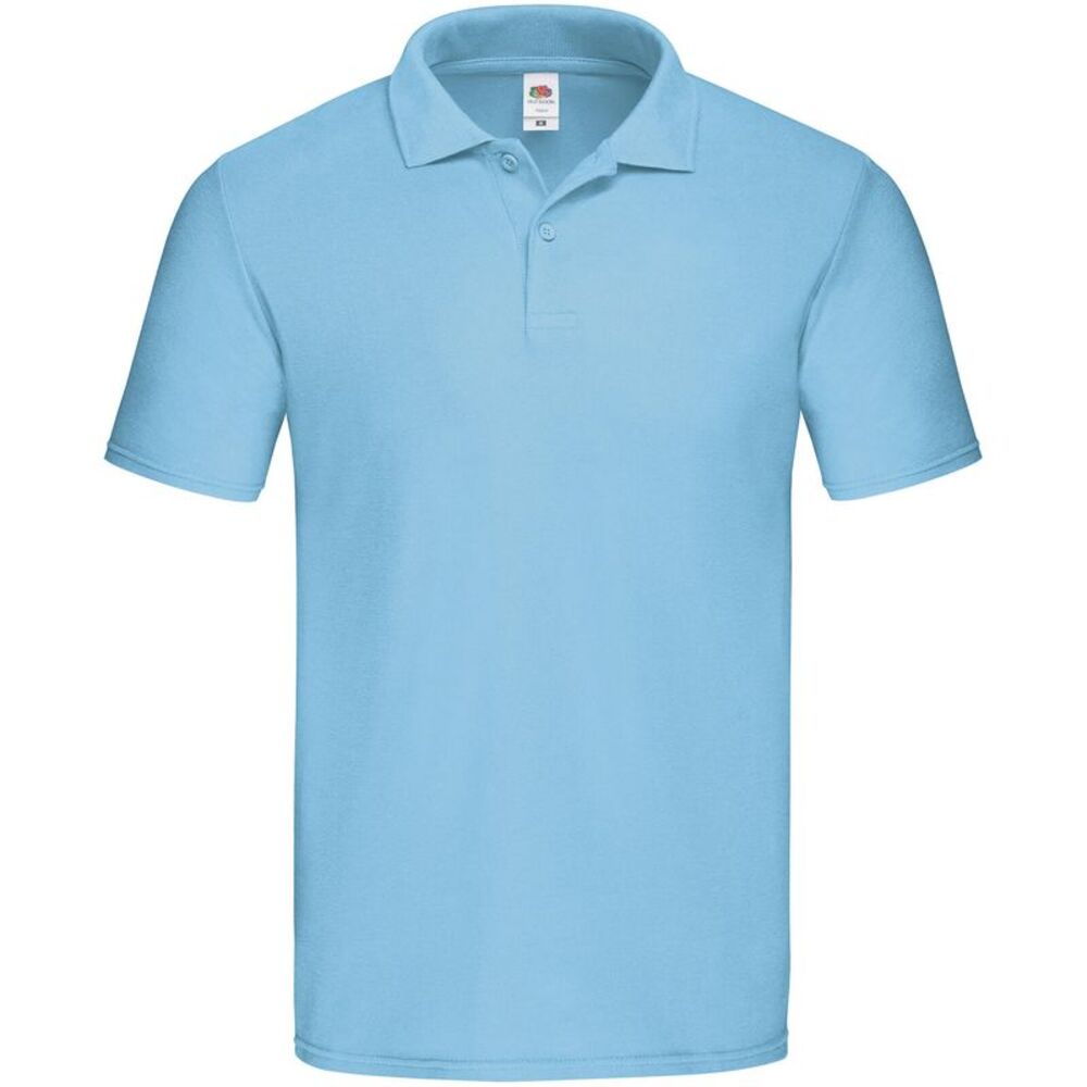Fruit of the Loom Mens Original Polo Shirt / Sky Blue